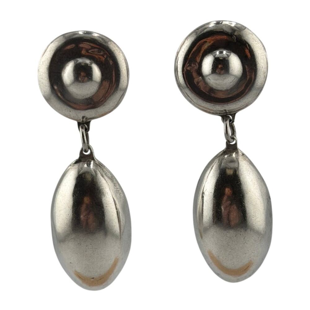 Vintage Mexican Sterling Silver Drop Earrings